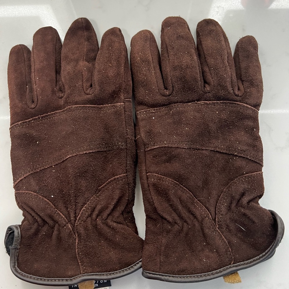 Thinsulate Brown Suede Men's Gloves